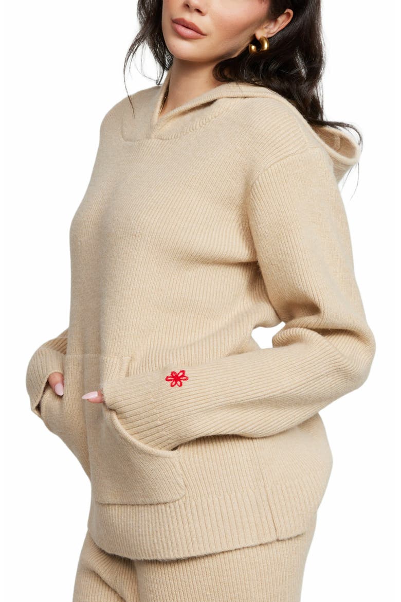 Cupid Knit Hoodie, Main, color, TAN