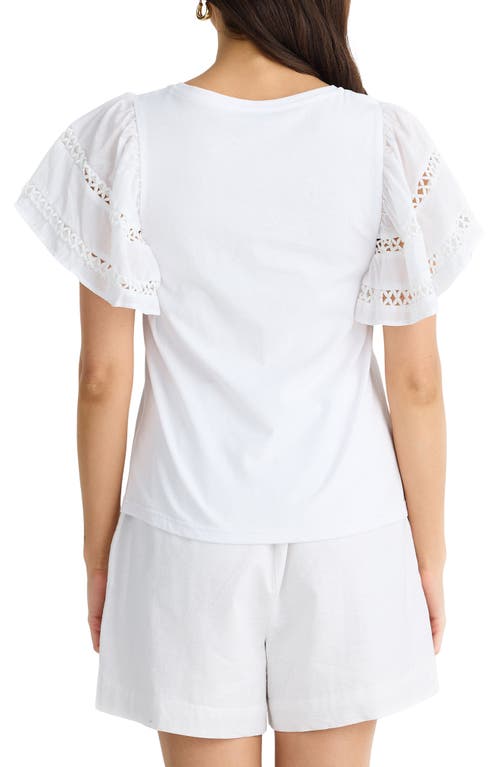 Brave + True Brave+true Chloe Cutout Flutter Sleeve Top