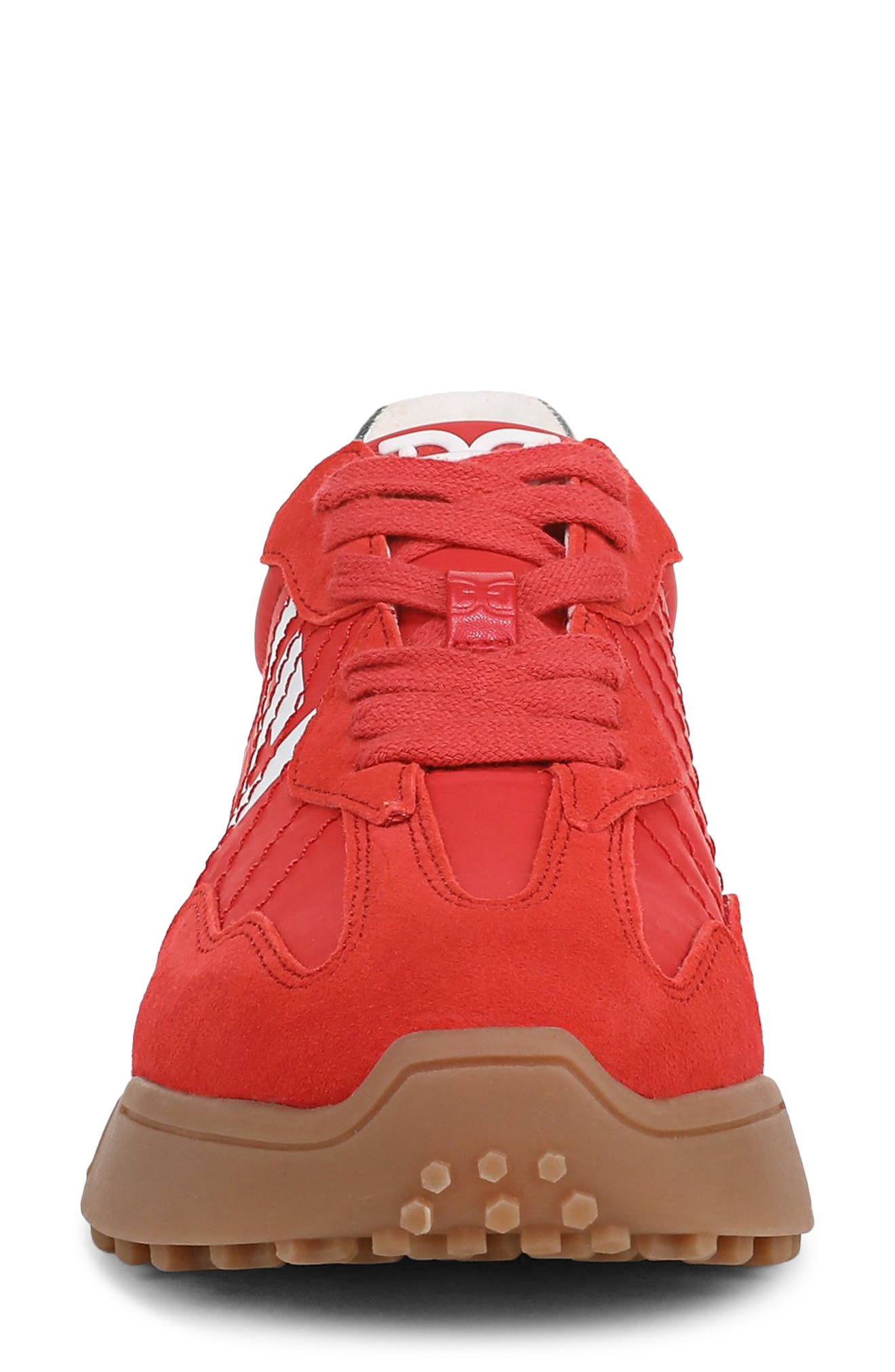Sam Edelman Langley Retro Sneaker, Alternate, color, Sport Red/ White