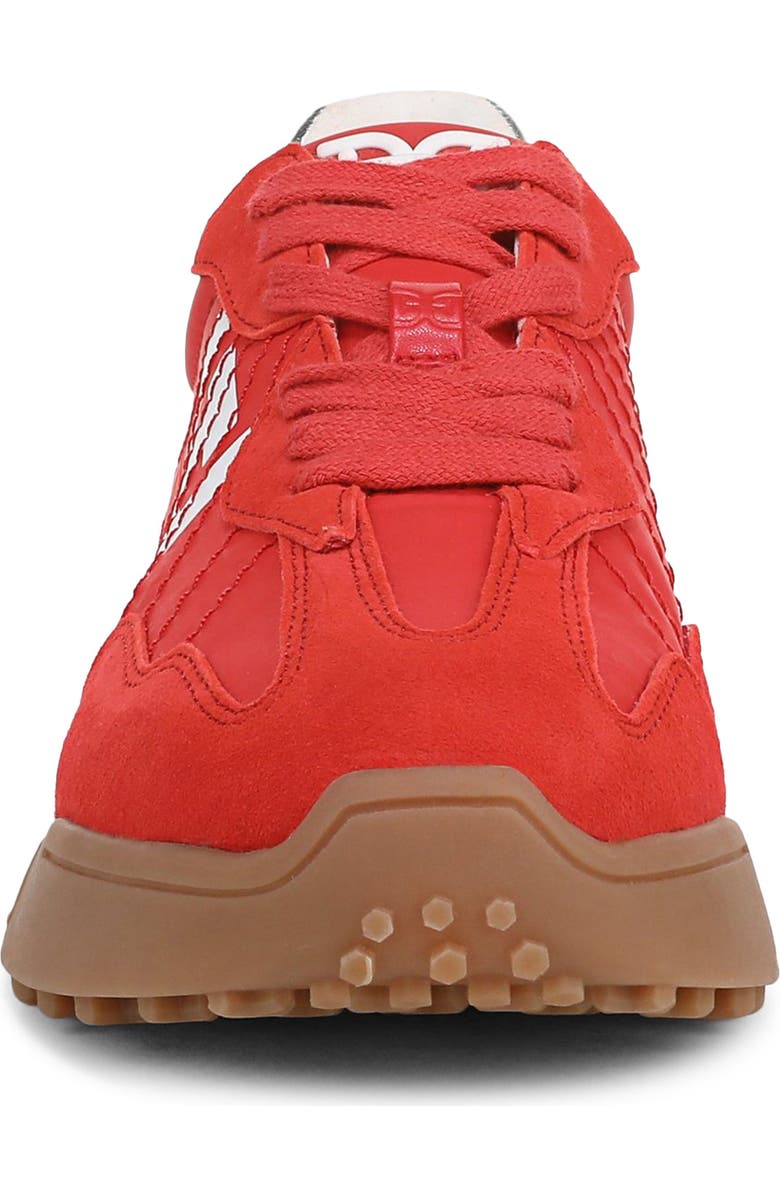 Sam Edelman Langley Retro Sneaker, Alternate, color, Sport Red/ White