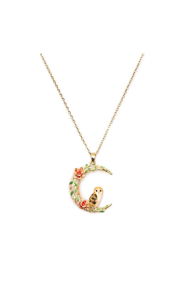 Owl in a Moon Pendant, Main, color, Owl in a Moon