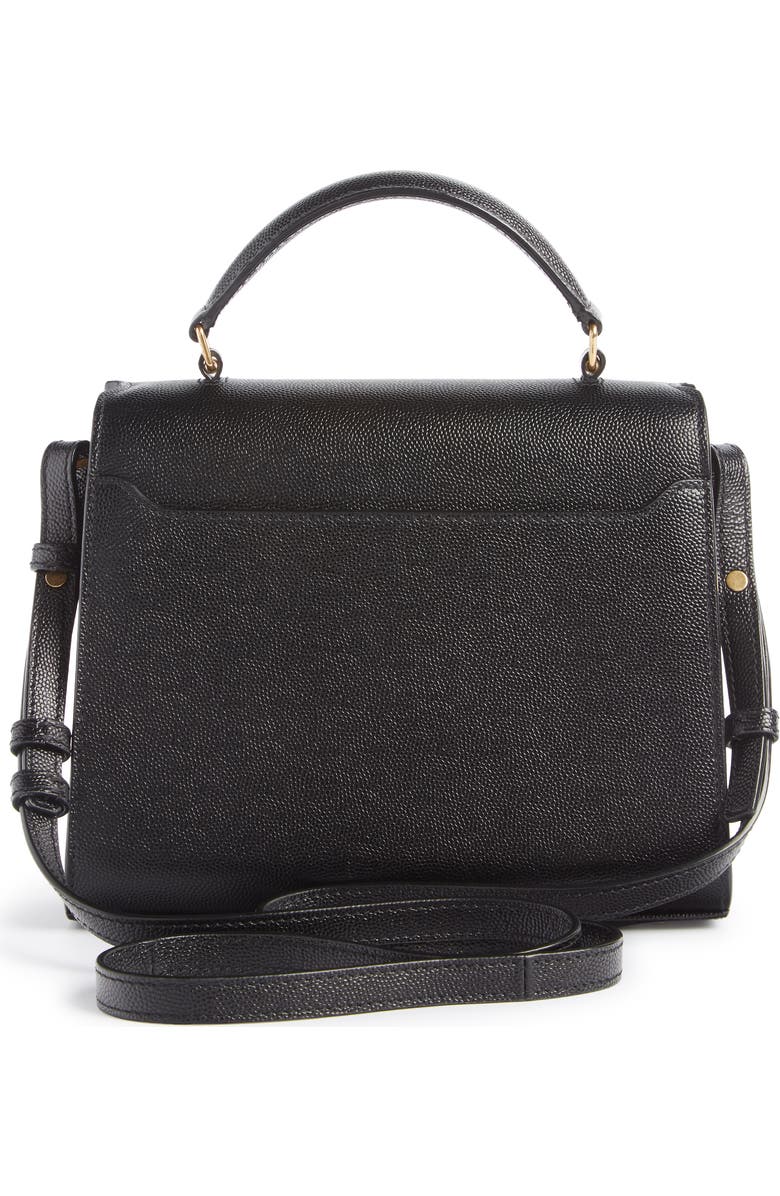 Saint Laurent Mini Cassandra Leather Top Handle Bag, Alternate, color,