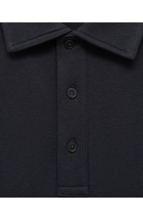 Mango Regular Fit Polo In Blue