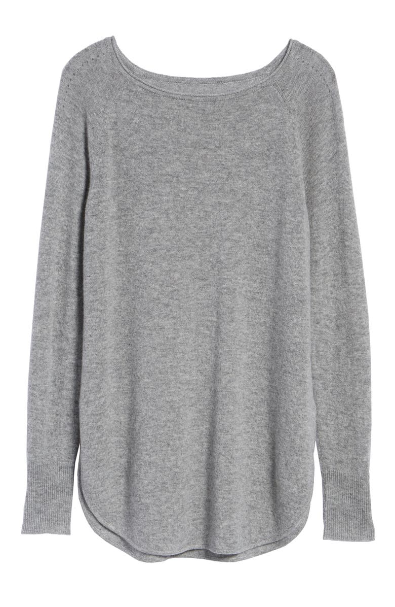 Halogen<sup>®</sup> Shirttail Wool & Cashmere Boatneck Tunic, Alternate, color,