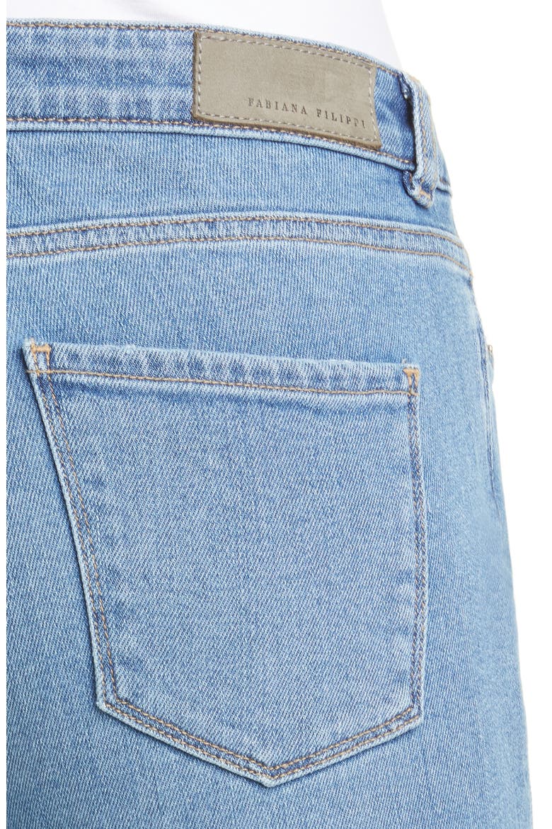 Released Hem Straight Leg Jeans, Alternate, color, DENIM BLUE