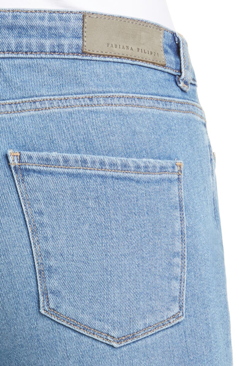 Fabiana Filippi Released Hem Straight Leg Jeans, Alternate, color,