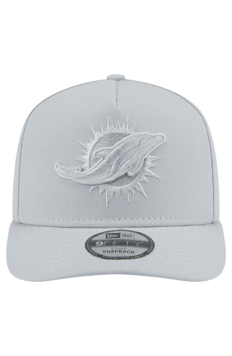 New Era Men's New Era Gray Miami Dolphins Color Pack 9FIFTY Snapback Hat, Alternate, color, 