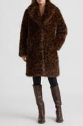 NVLT Animal Print Faux Fur Coat
