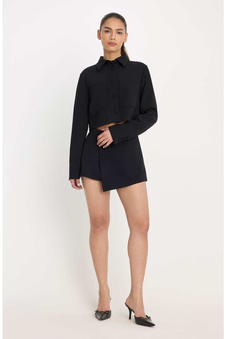 Luxe Crop Jacket, Alternate, color, BLACK001