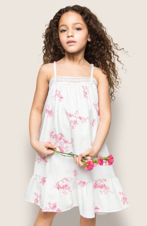 Petite Plume Kids' English Rose Print Nightgown In Neutral