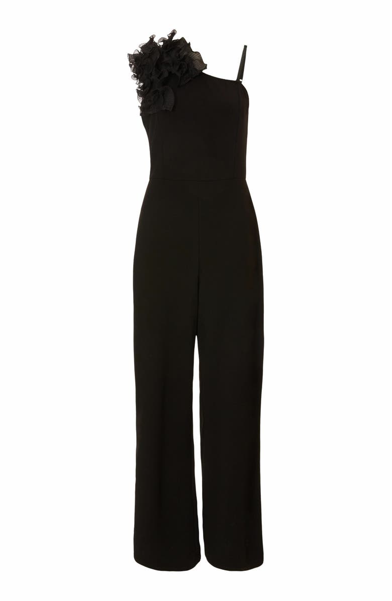 QUIZ Scuba Crepe Asymmetric Jumpsuit, Alternate, color,