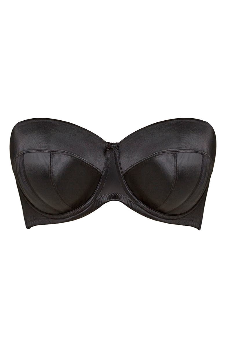 Panache Dana Underwire Strapless Bra, Alternate, color, Black