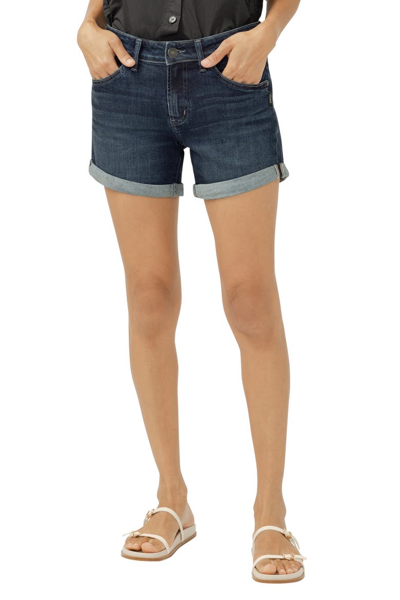 Mid Rise Denim Boyfriend Shorts, Main, color, BONITA