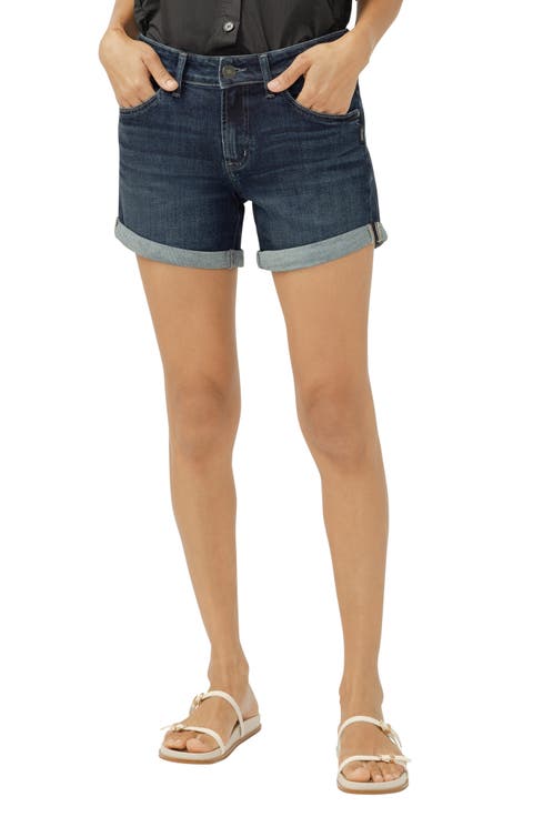 Mid Rise Denim Boyfriend Shorts (Bonita)