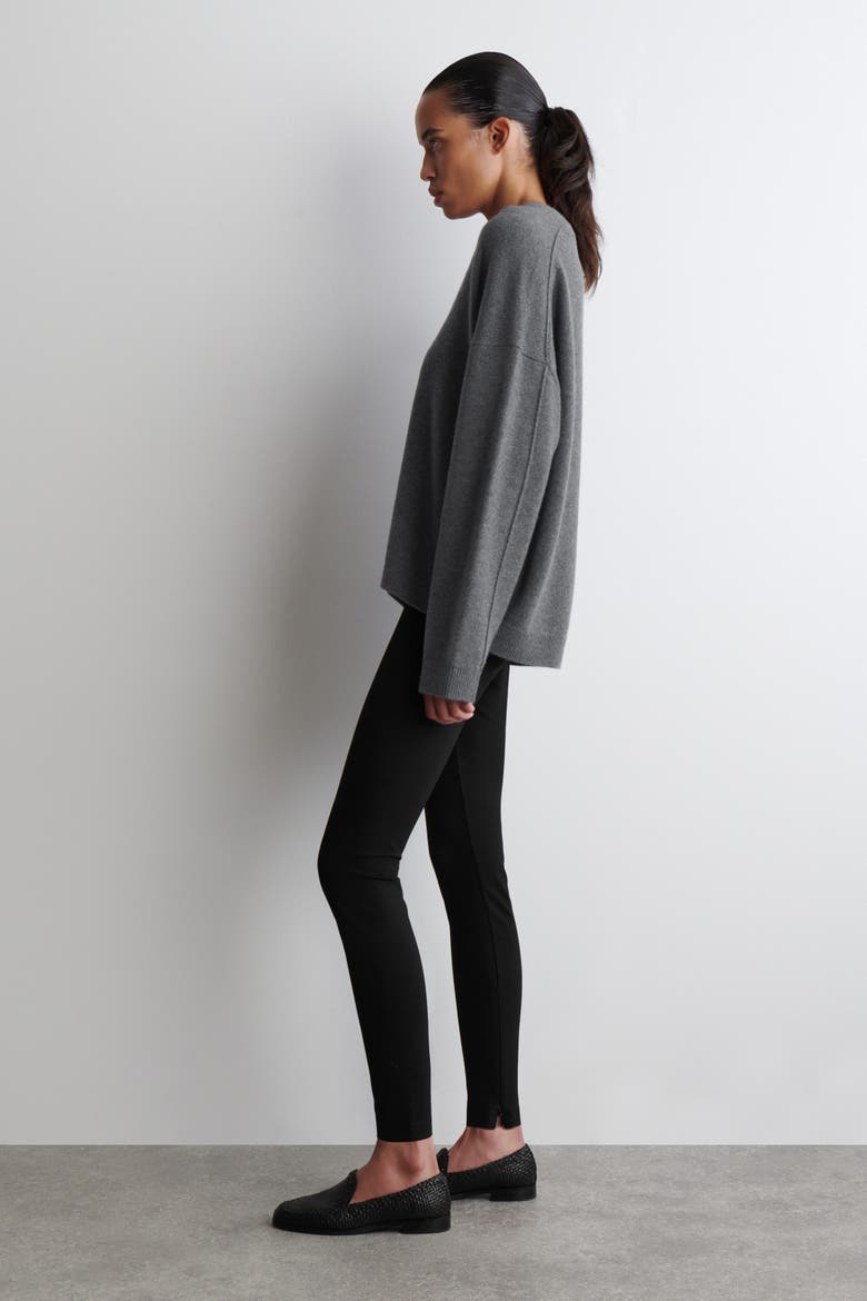 Zipped-Cuff Leggings, Alternate, color, BLACK