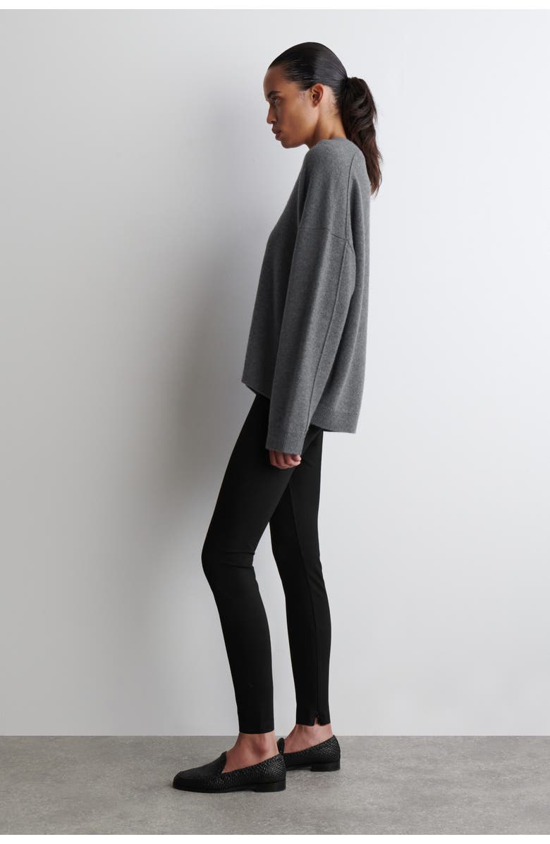 COS Zipped-Cuff Leggings, Alternate, color, Black