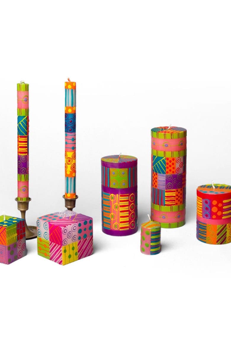 Carousel Painted Candles - Set of 2, Alternate, color, Carousel - 9"