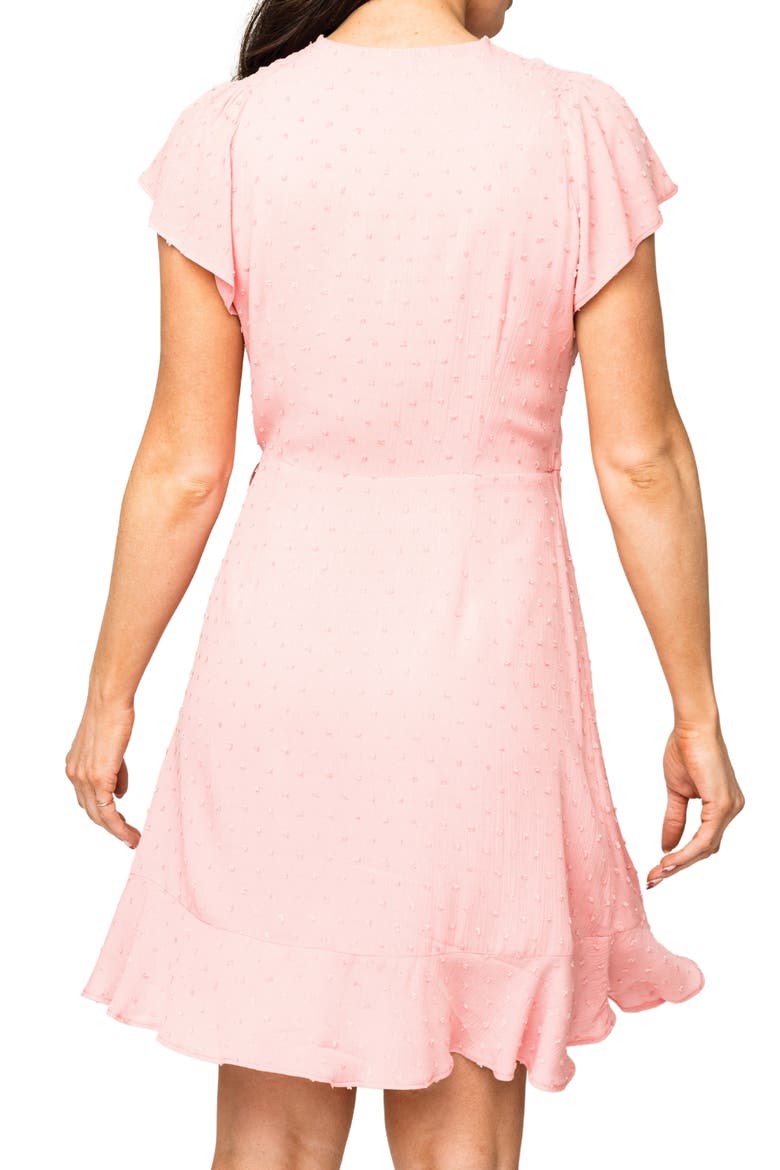 Ruffle Wrap Dress, Alternate, color, ROSA