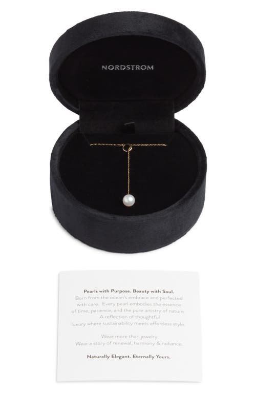 Nordstrom Freshwater Pearl Y-necklace In Gold