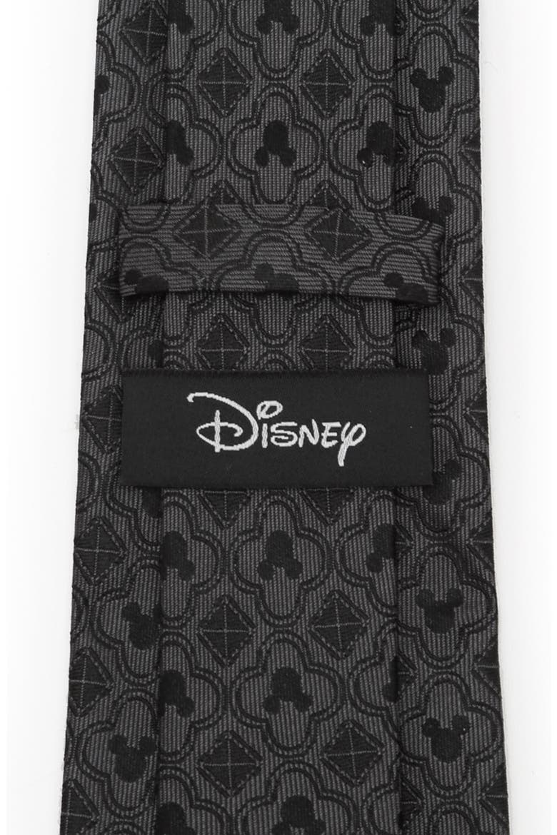 Mickey Mouse Geometric Silk Tie, Alternate, color, BLACK