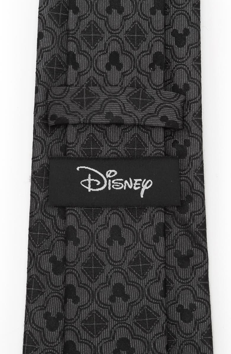 Cufflinks, Inc. Mickey Mouse Geometric Silk Tie, Alternate, color, Black