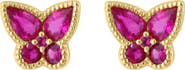 EFFY Natural Ruby Butterfly Stud Earrings