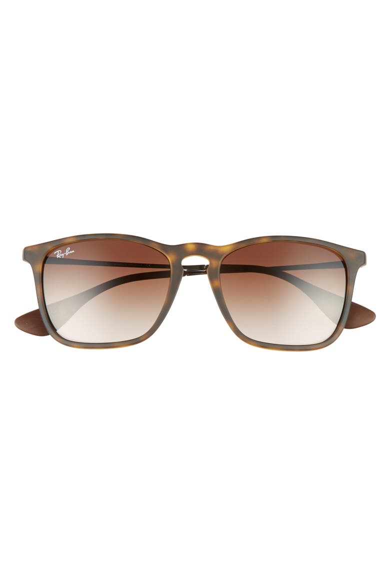 Chris 54mm Gradient Square Sunglasses, Alternate, color, BROWN