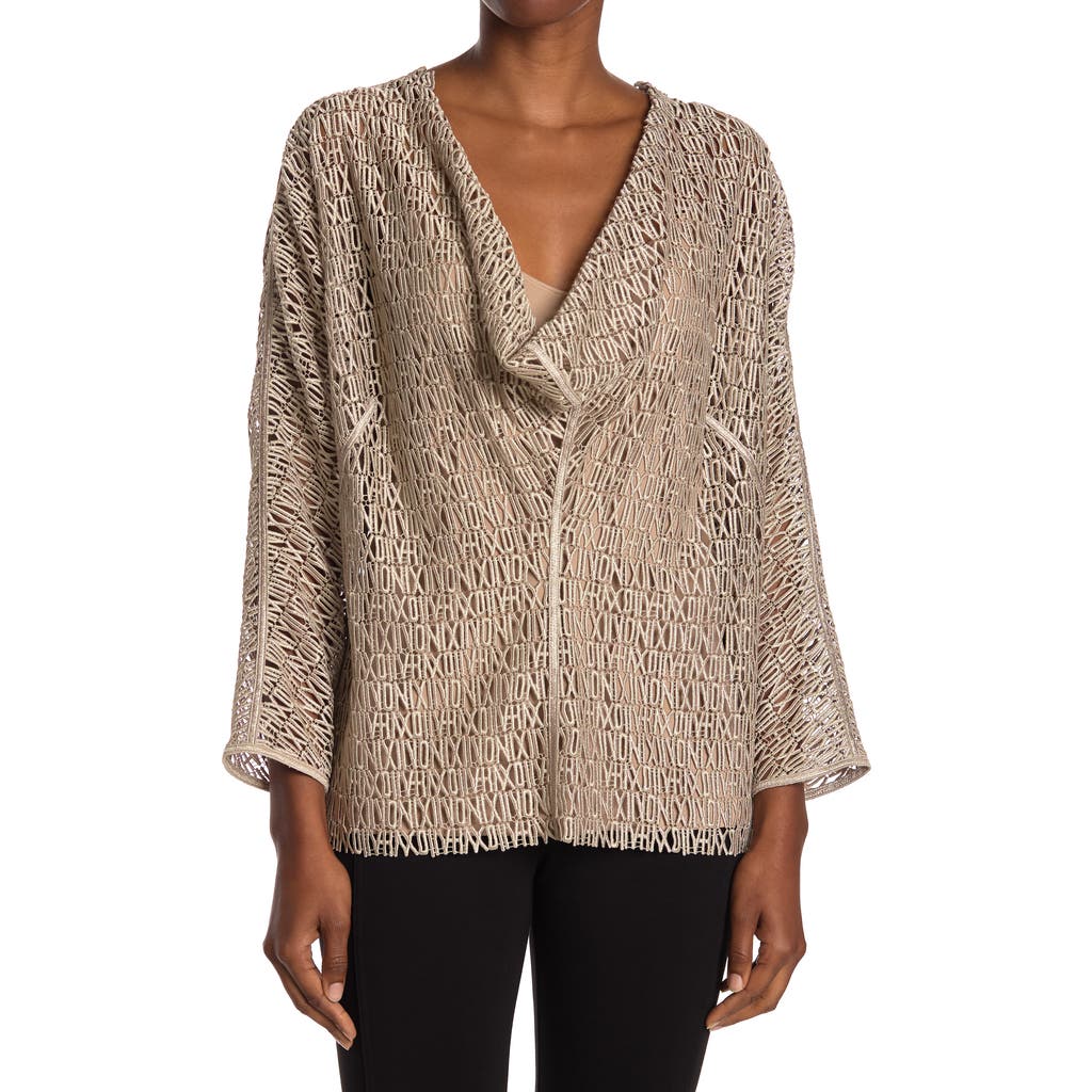 Akris Roman Numeral Cowl Neck Blouse