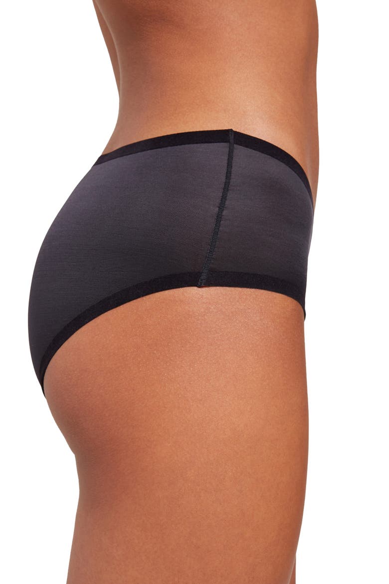 Sheer Touch Hipster Briefs, Alternate, color, BLACK