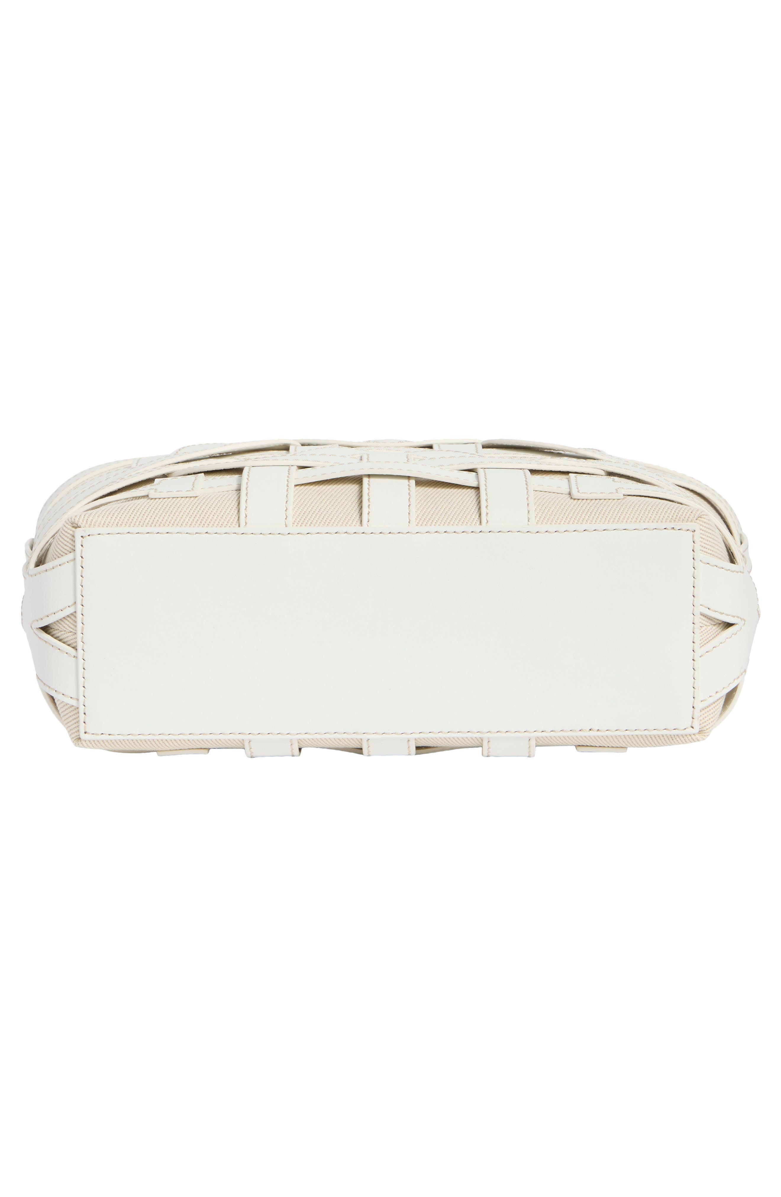 Sam Edelman Bay Small Dye Cut Leather Tote Bag, Alternate, color, Eggshell