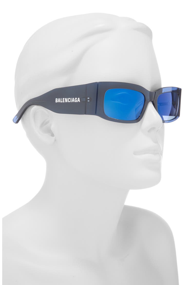 56mm Rectangular Sunglasses, Alternate, color, BLUE BLUE BLUE