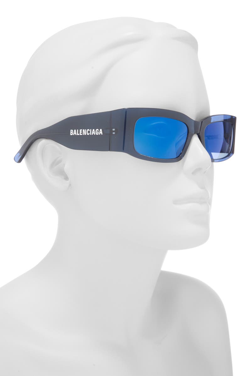Balenciaga 56mm Rectangular Sunglasses, Alternate, color,