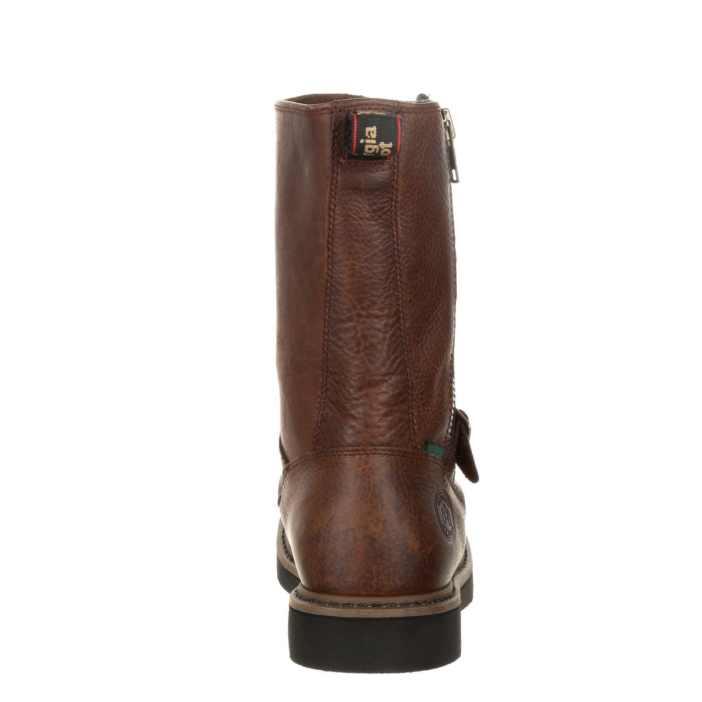 Georgia Boot Side Zip Waterproof Work Wellington, Alternate, color, Brown