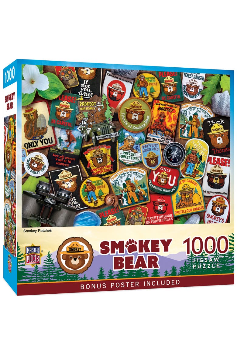 Smokey Bear Patches 1000 Piece Puzzle, Main, color, Multicolor