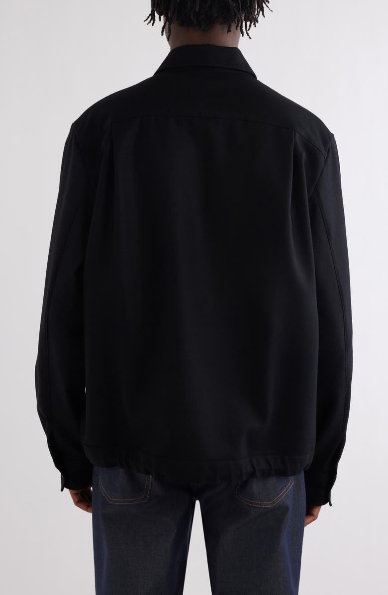Givenchy 4G Logo Wool Overshirt, Alternate, color, Black