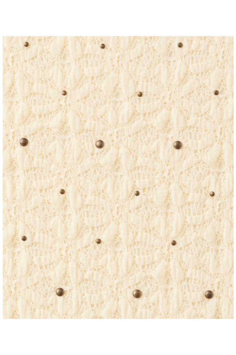 Studded Midi Skirt, Alternate, color, ECRU