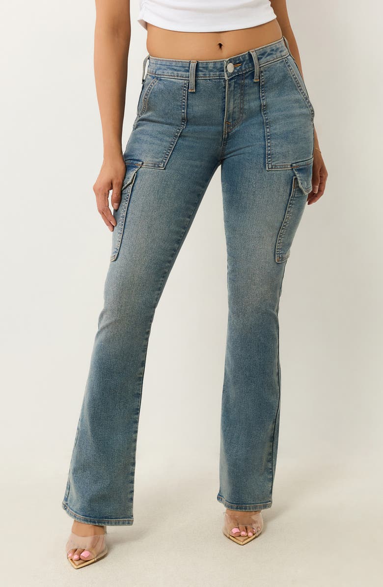True Religion Cargo Bootcut Jeans, Main, color, 