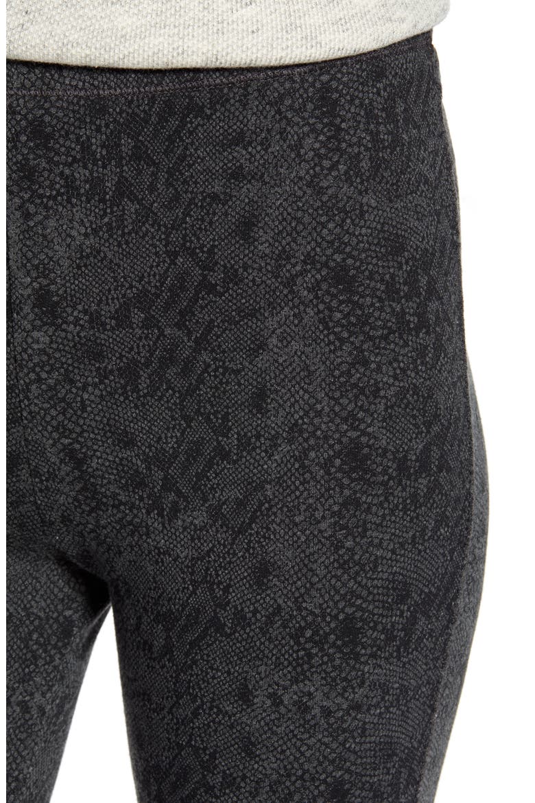 Python Print Leggings, Alternate, color, CHARCOAL