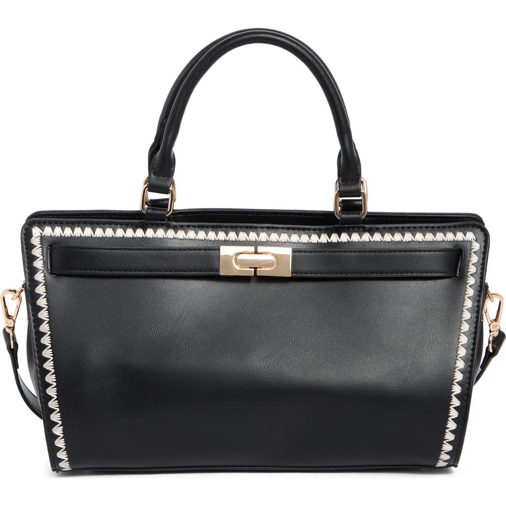 Melie Bianco Neema Top Zip Handbag in Black at Nordstrom Rack