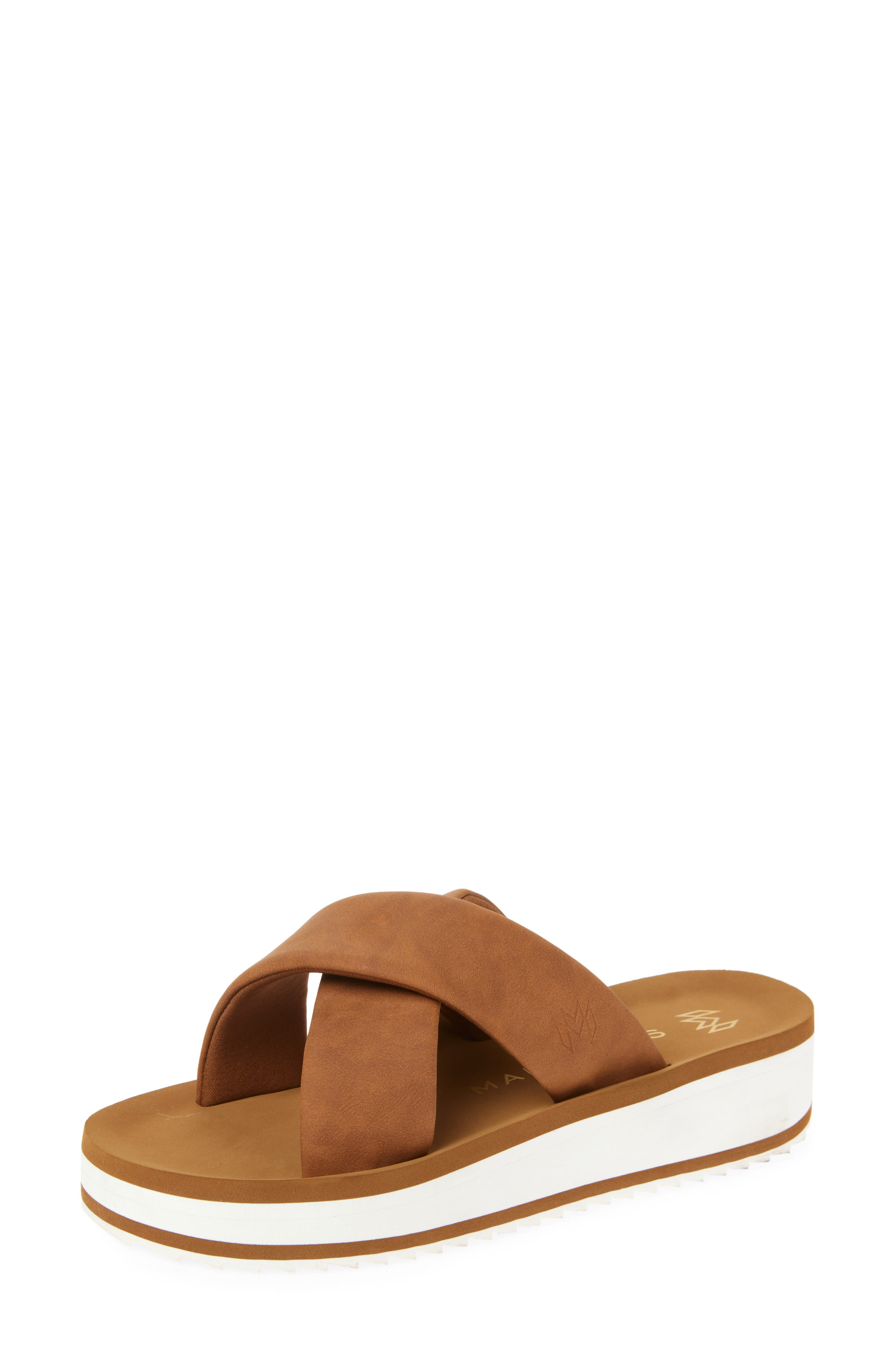 Gwen Criscross Platform Slide Sandal, Main, color, SADDLE