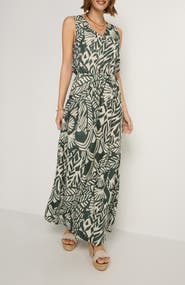 LASCANA Women's Flowy V-Neck Maxi Dress