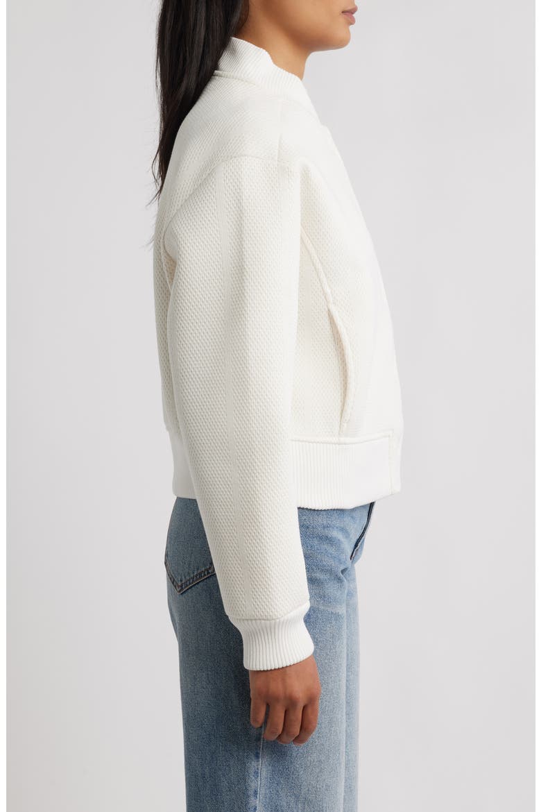 Cotton Bomber Jacket, Alternate, color, ANTIQUE WHITE