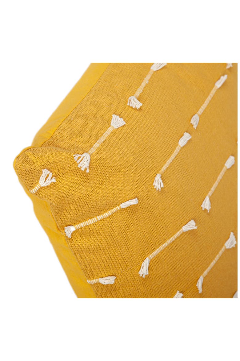 Fringe Cotton Pillow, Alternate, color, YELLOW