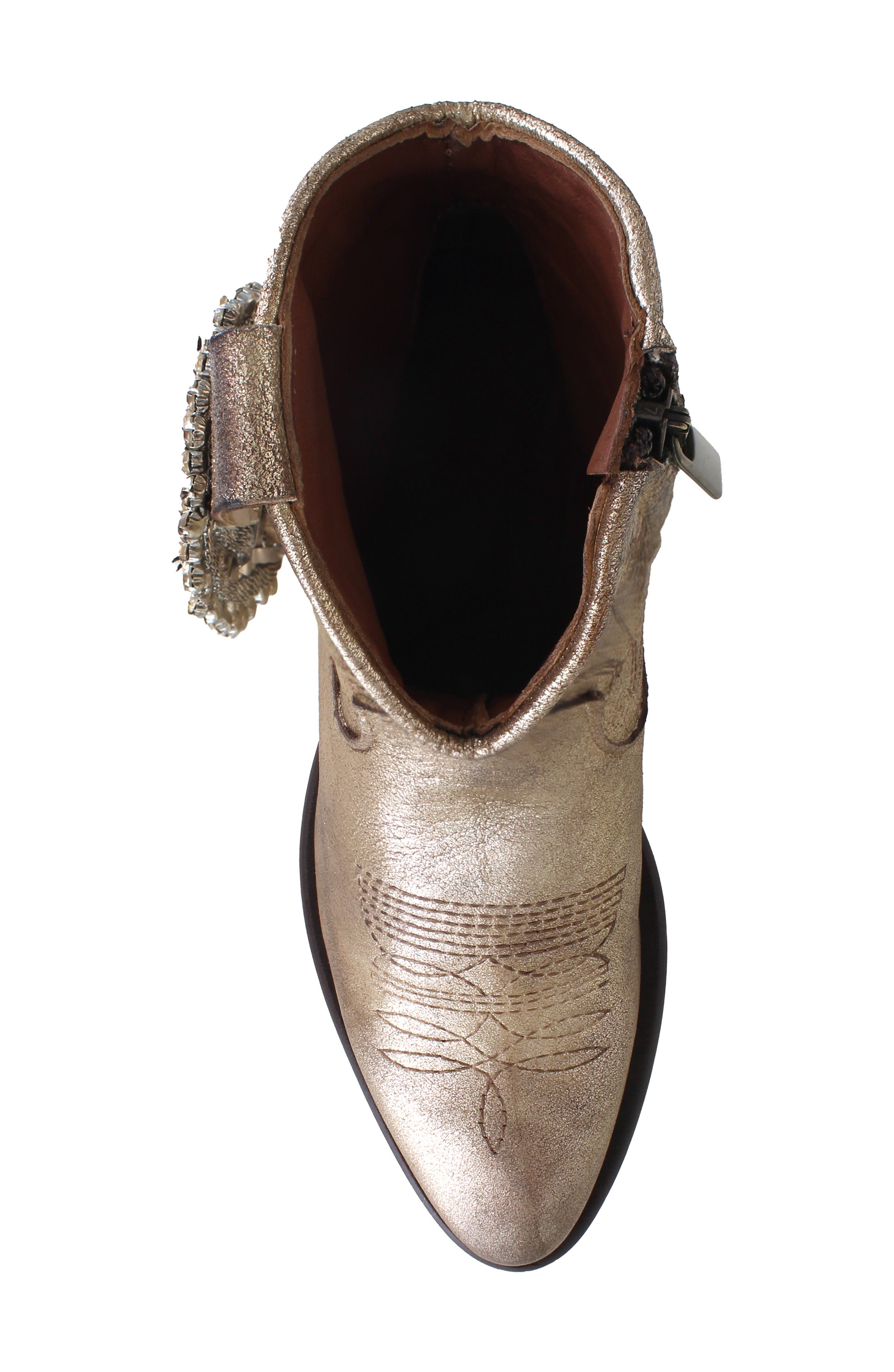 Helisent Western Boot, Alternate, color, GOLD LEATHER