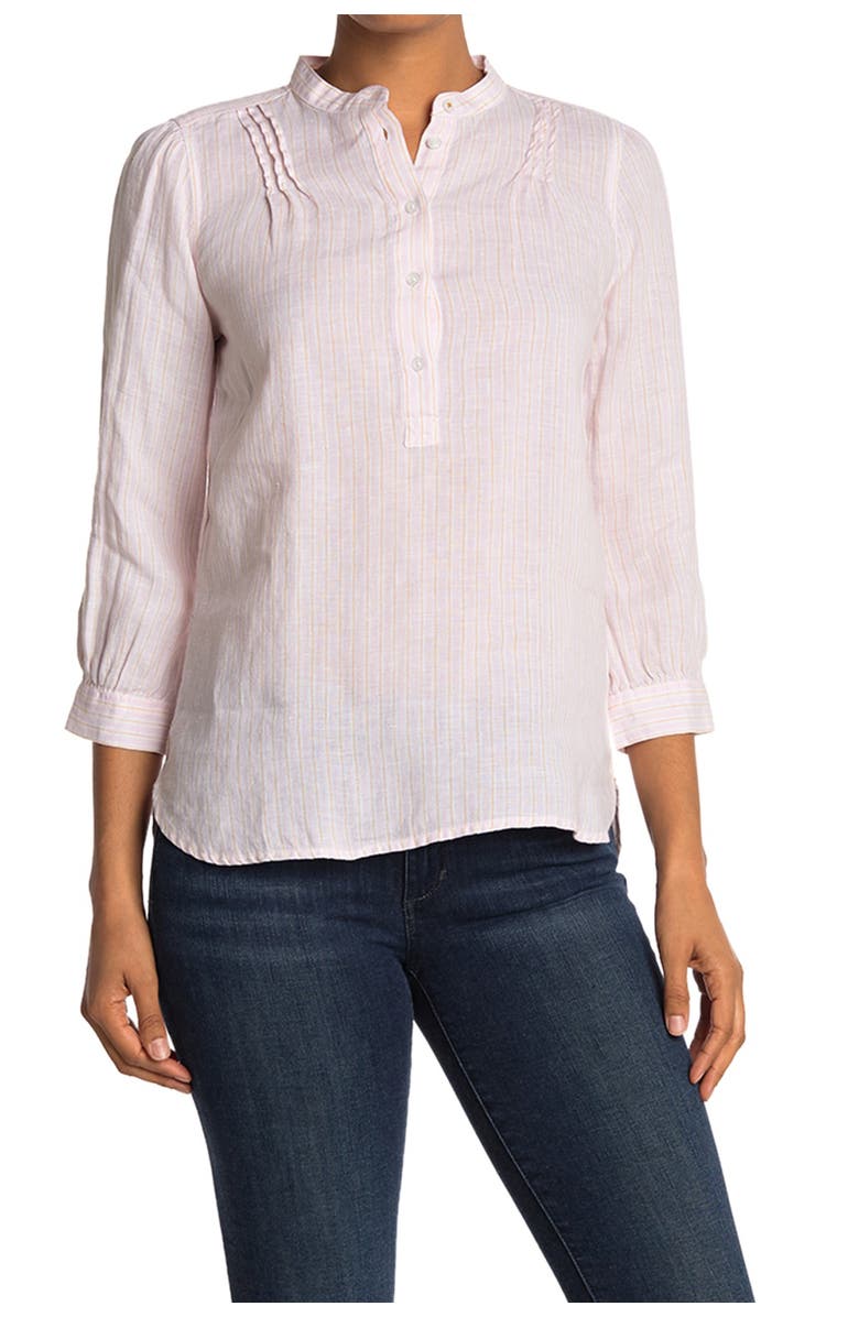 Barbour Dover Striped Linen Blouse, Alternate, color, 