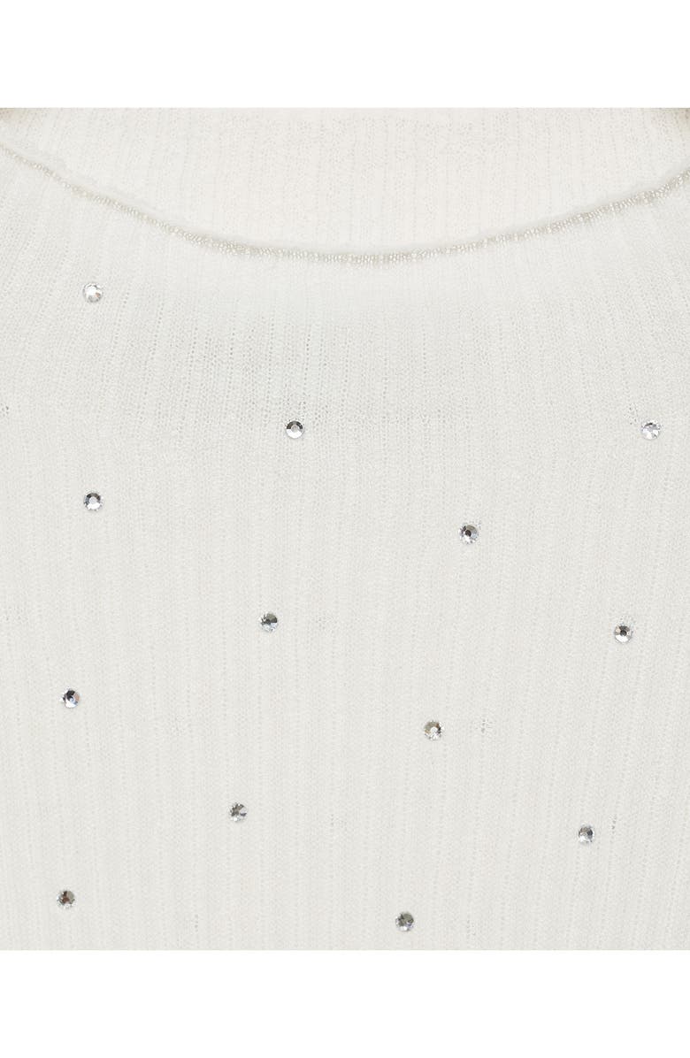 MANGO Rhinestone Detail Rib Sweater, Alternate, color,