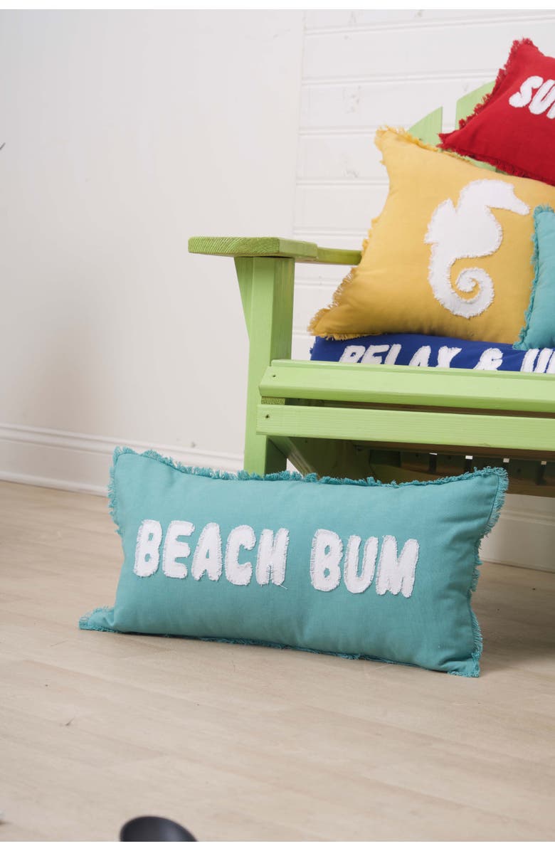 C&F Home Tufted Fringed Lumbar Throw Pillow, Alternate, color, White