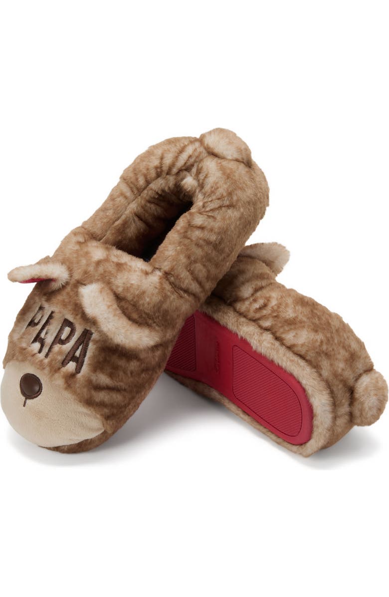 DEARFOAMS Papa Bear Closed Back Slipper, Alternate, color, Frost