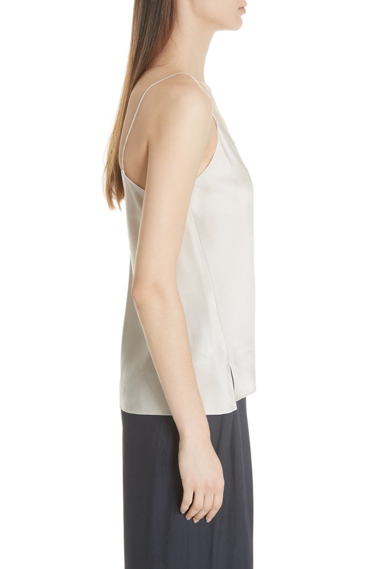 Silk Split Hem Camisole, Alternate, color, SANDSTONE