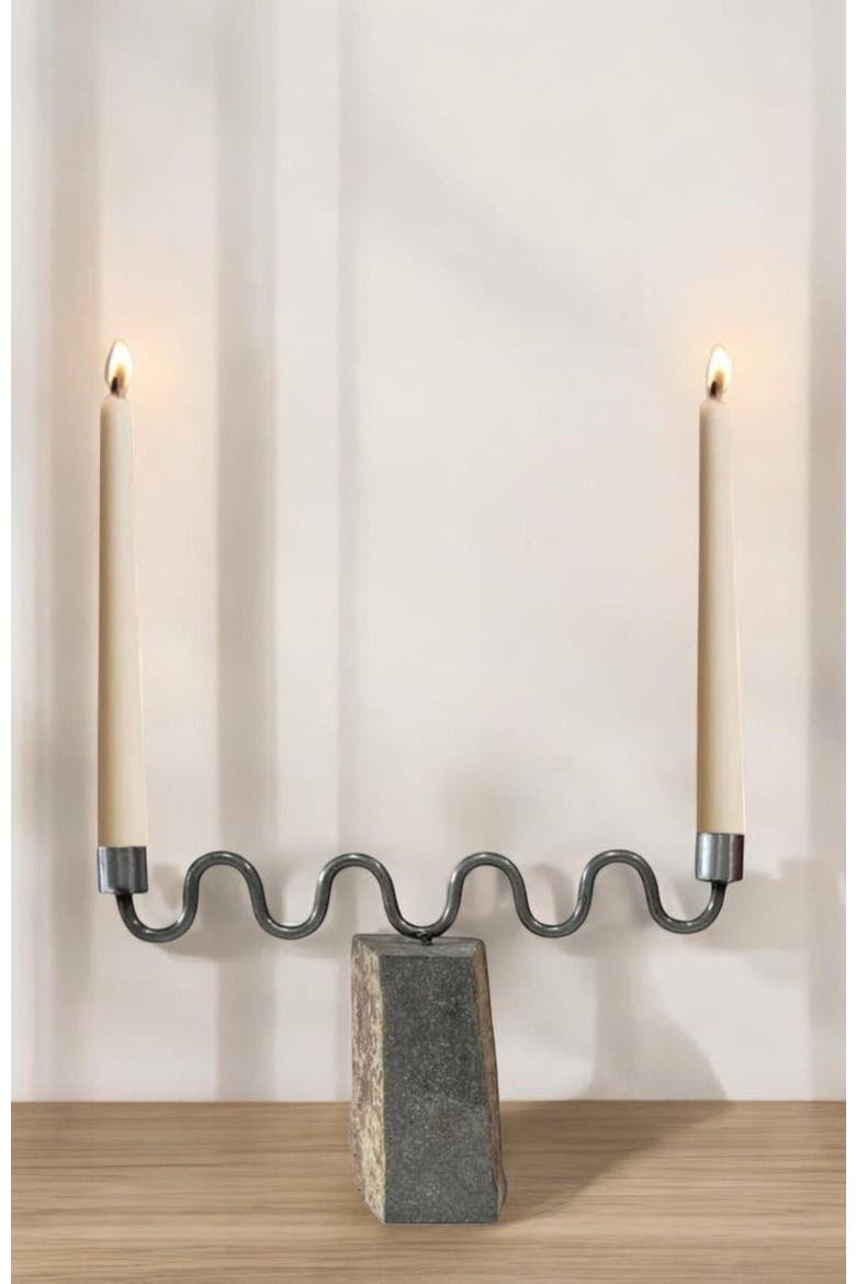 Aria Candle Holder by Diego Olivero Studio, Alternate, color, Grey